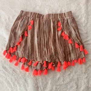 Fringe Tie Dye shorts